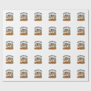 Halloween Dog Happy Howl-O-Ween Vintage German She Wrapping Paper