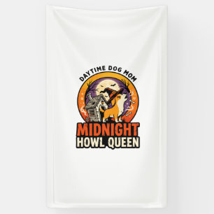 Halloween Dog Howl Queen Banner