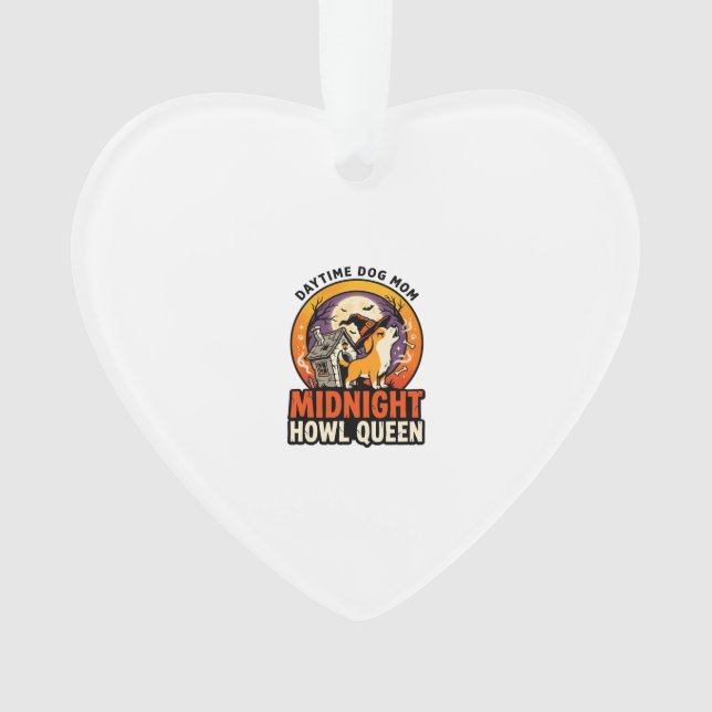 Halloween Dog Howl Queen Ornament (Front)