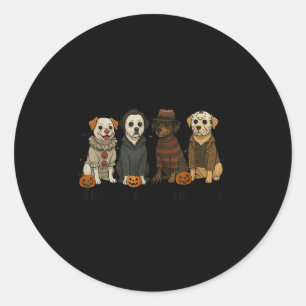 Halloween Dog,just A Soky Paw,dog Lover,retro Hall Classic Round Sticker