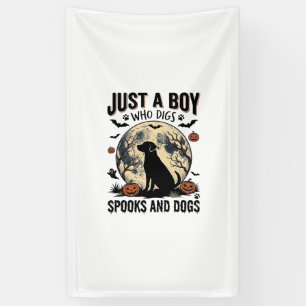 Halloween Dog Lover Vintage Engraving Boy Shirt De Banner