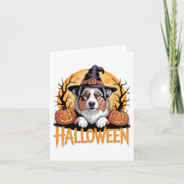 Halloween Dog Lover's Fun Mood Costume For Parties Card (Front)