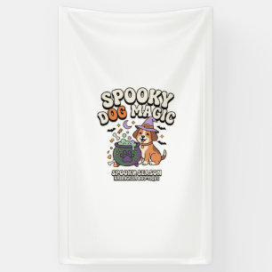 Halloween Dog Magic Vibes Banner