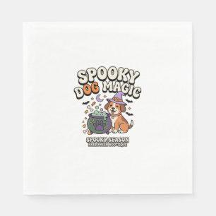 Halloween Dog Magic Vibes Napkin