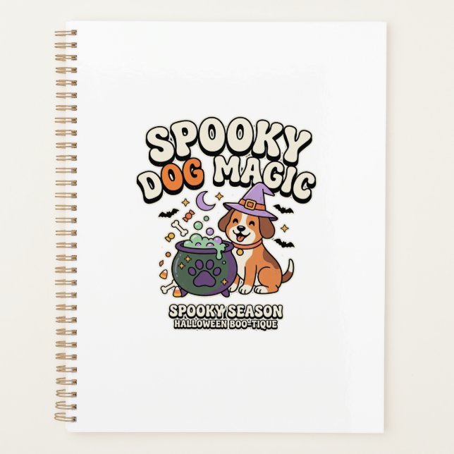 Halloween Dog Magic Vibes Planner (Front)