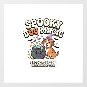 Halloween Dog Magic Vibes Window Cling