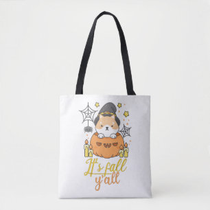 halloween dog meme, dog walking, halloween dog tote bag