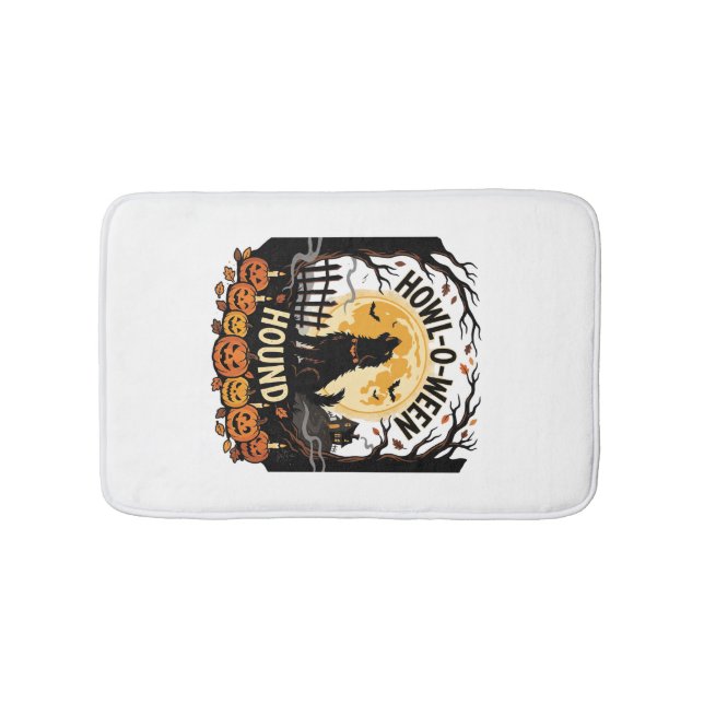 Halloween Dog Moon Howl (2) Bath Mat (Front)