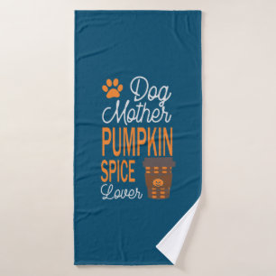 Halloween Dog Mother And Pumpkin Spice Birthday Bath Towel