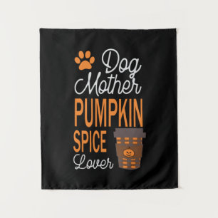 Halloween Dog Mother And Pumpkin Spice Birthday Tapestry