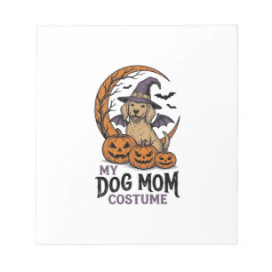 Halloween Dog Mum Shirt Witch Pup Costume Graphic_ Notepad