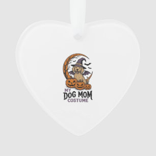 Halloween Dog Mum Shirt Witch Pup Costume Graphic_ Ornament