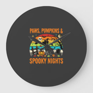 Halloween Dog Mum Spooky Night Large Clock
