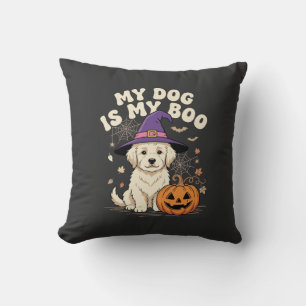 Halloween Dog My Dog Is My Boo Cushion