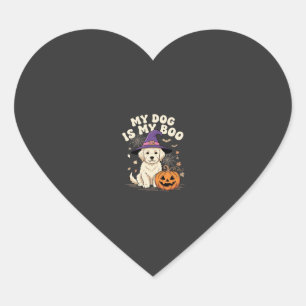 Halloween Dog My Dog Is My Boo Heart Sticker