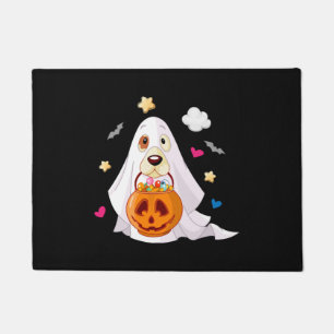 Halloween Dog Or Treat Halloween Dog Ghost Doormat