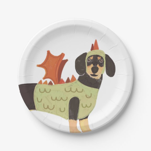 Halloween Dog Paper Plates (Front)