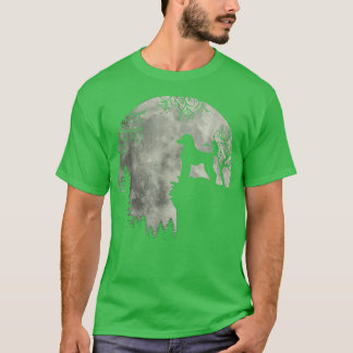 Halloween Dog Poodle Tee Poodle Dog Moon Howl In F