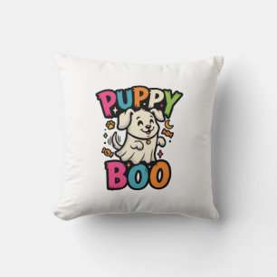 Halloween Dog Puppy Boo Cushion