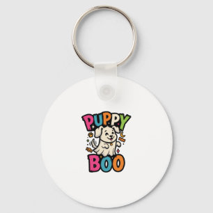 Halloween Dog Puppy Boo Key Ring