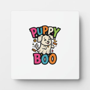 Halloween Dog Puppy Boo Plaque