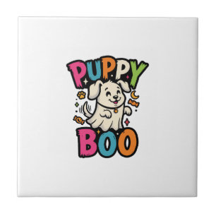 Halloween Dog Puppy Boo Tile