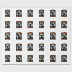 Halloween Dog Shirt Vintage Graveyard Pup Wrapping Paper