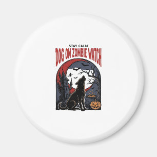 Halloween Dog Shirt Zombie Patrol Design_1 Magnet