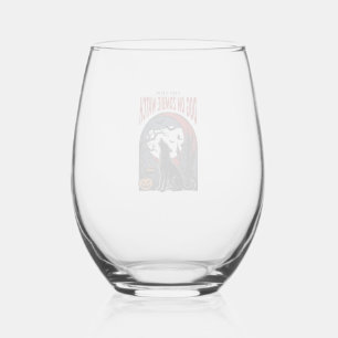 Halloween Dog Shirt Zombie Patrol Design_1 Stemless Wine Glass