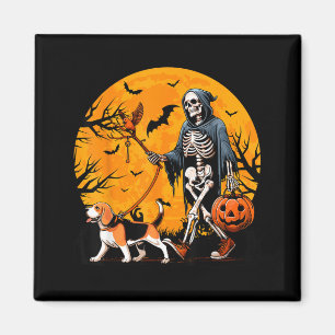 Halloween Dog Skeleton Leads Dog Halloween Beagle Magnet