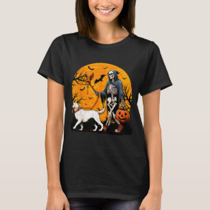 Halloween Dog Skeleton Leads Dog Halloween T-Shirt