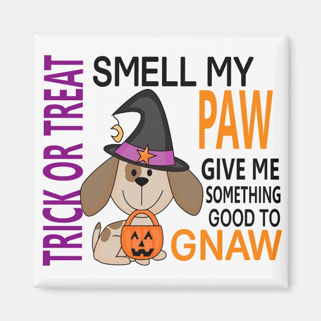 Halloween Dog Smell My Paw 2 Magnet (Front)