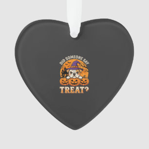 Halloween Dog Treat Bulldog Pumpkin Design Ornament