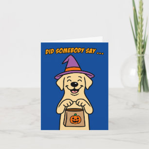 Halloween Dog Treats Cute Holiday Card