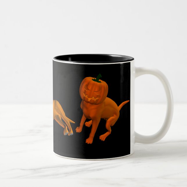 Halloween Dog Two-Tone Coffee Mug (Right)