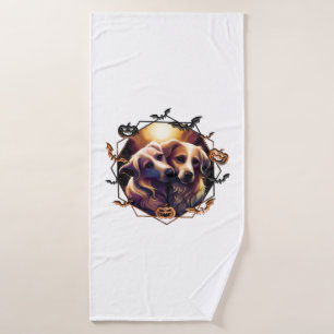 Halloween Dogs Bath Towel