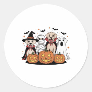 Halloween Dogs For Pet Lovers - Cute Canine Costum Classic Round Sticker