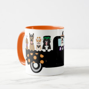 Halloween Dogs In A Pickup Truck Mug