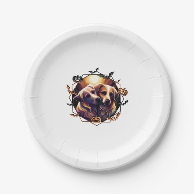 Halloween Dogs   Paper Plate (Front)