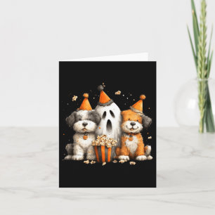 Halloween Dogs Popcorn Party Card