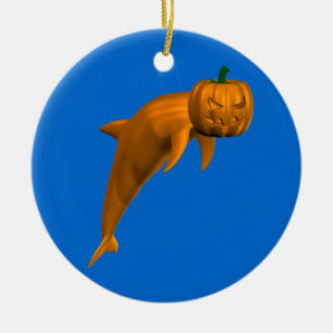 Halloween Dolphin Ceramic Tree Decoration