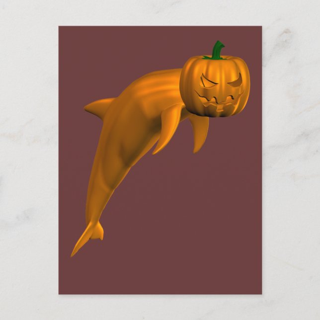 Halloween Dolphin Postcard (Front)