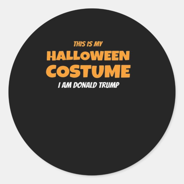 Halloween Donald  Costume Trumpkin Ideas Classic Classic Round Sticker (Front)