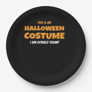 Halloween Donald Costume Trumpkin Ideas Classic Paper Plate