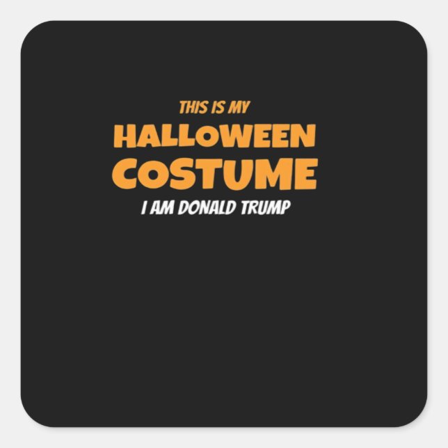 Halloween Donald  Costume Trumpkin Ideas Classic Square Sticker (Front)