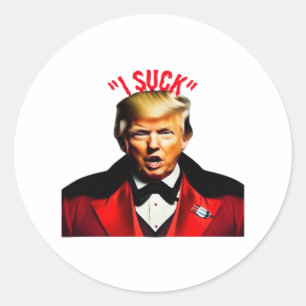 Halloween Donald  Funny Anti- Political Classic Round Sticker