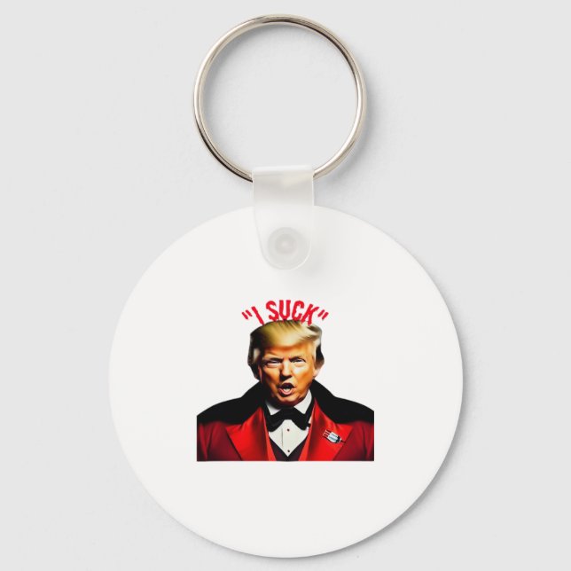 Halloween Donald  Funny Anti- Political Key Ring (Front)