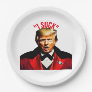 Halloween Donald Funny Anti- Political Paper Plate