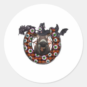 Halloween Donkey Classic Round Sticker