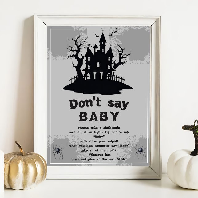 Halloween "Don't Say Baby" Baby Shower Game Poster (Creator Uploaded)